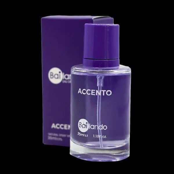 ادکلن جیبی زنانه بایلندو مدل اکسنتو ACCENTO عطری قابل استفاده هم برای خانم ها و هم آقایان است. این عطر رایحه ای خنک با گروه بویایی چوبی، گلی، میوه ای است.