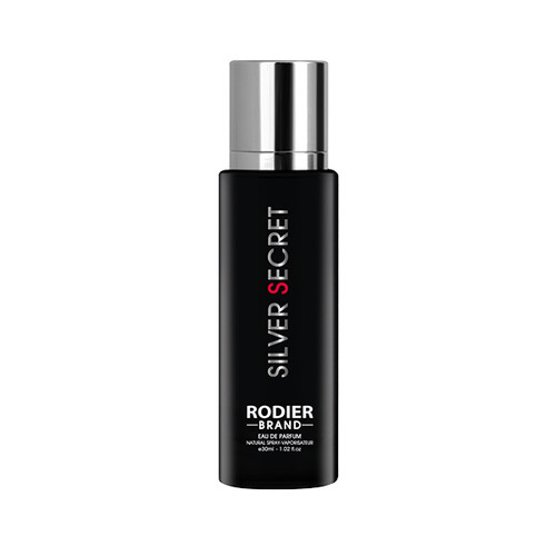 عطر جیبی مردانه رودیر مدل سیلور سکرت Silver Secret حجم 30 میلی لیتر