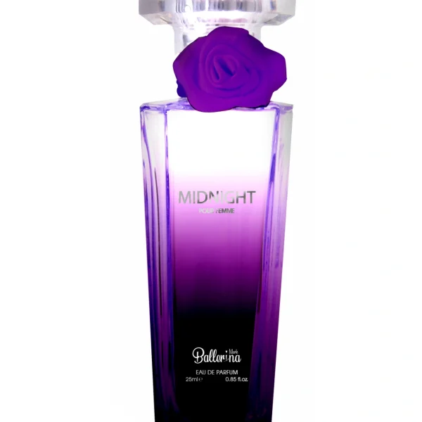 عطر جیبی مردانه بالرینا میدنایت رز MIDNIGHT ROSEحجم 25 م
