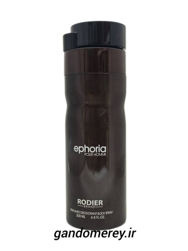 اسپری بدن مردانه رودیر مدل ایفوریا پور هوم Ephoria pour homme حجم 200 میلی لیتر