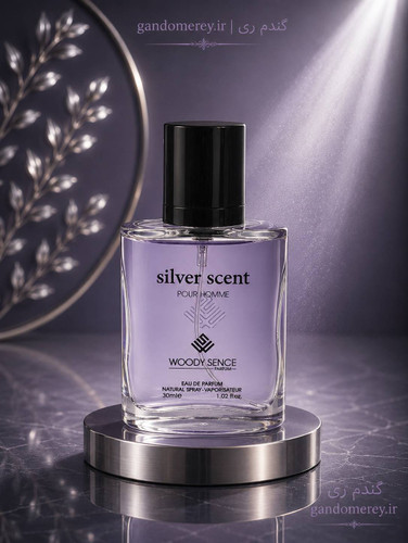 عطر جیبی پرفيوم وودي سنس مدل سیلورسنتو SILVER SENTE حجم30ميل لیتر