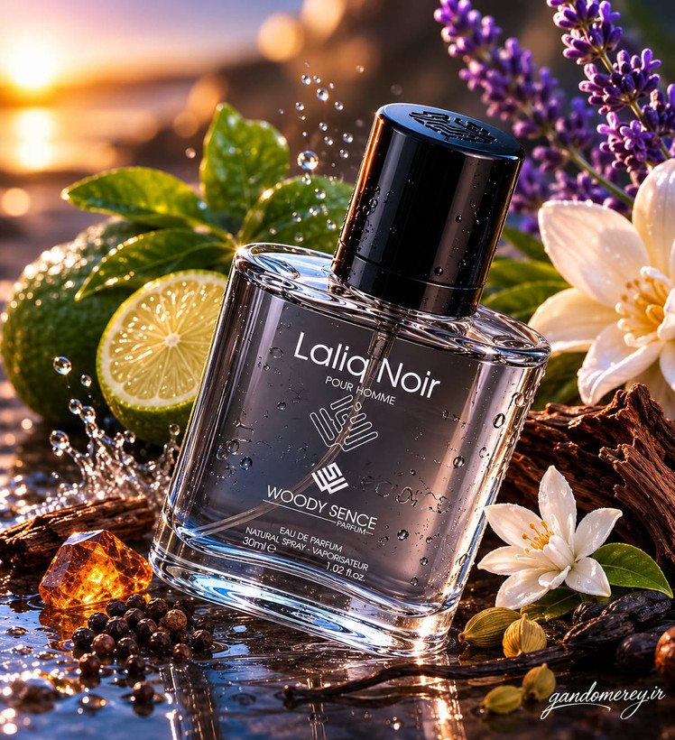 عطر جیبی پرفيوم وودي سنس مدل لالیک نویرLALIQ NOIR حجم30ميل لیتر