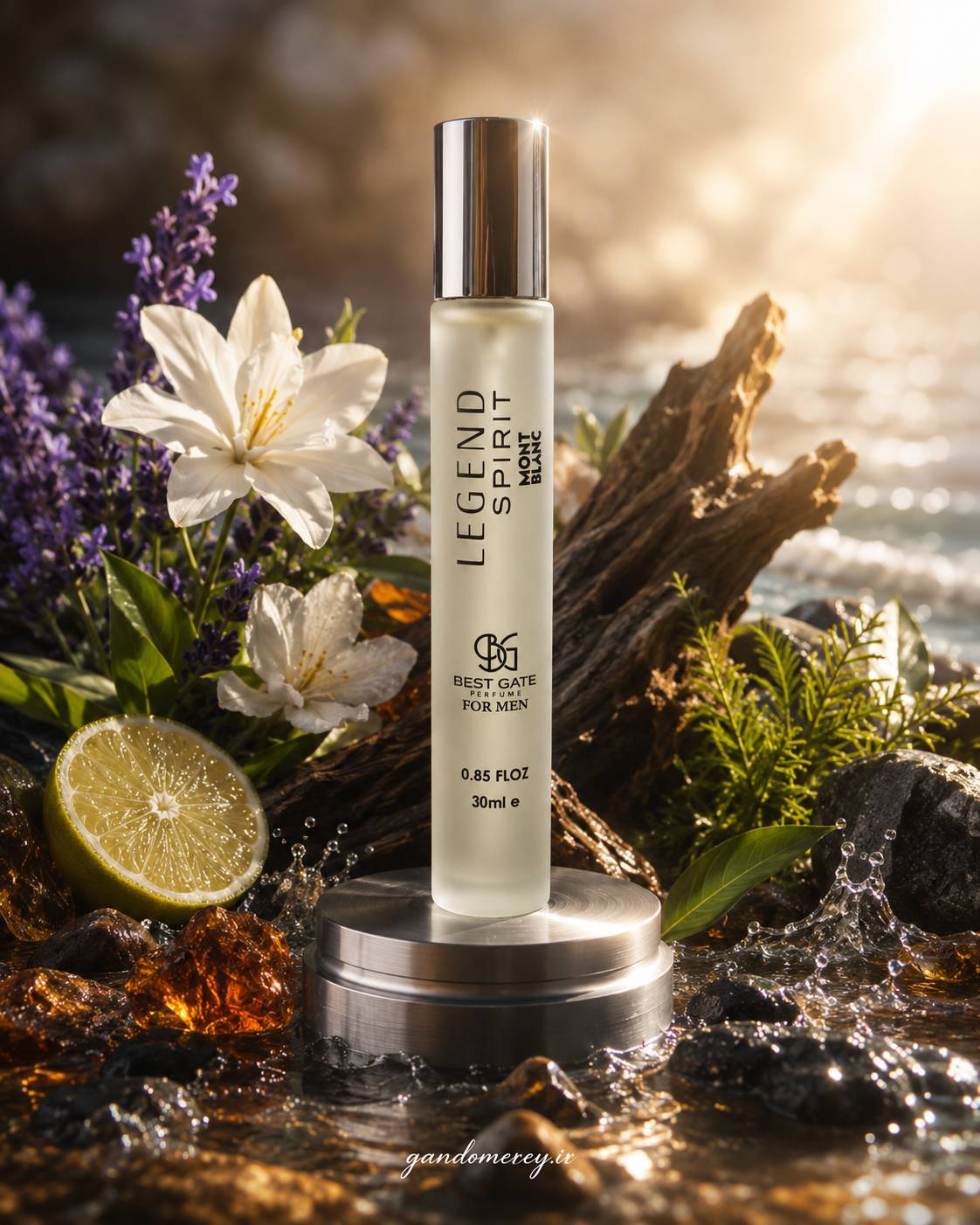 عطر جیبی پرفيوم بست گیتBEST GATE مدل لجندمونت بلک LEGEND SPIRITحجم30ميلی لیتر