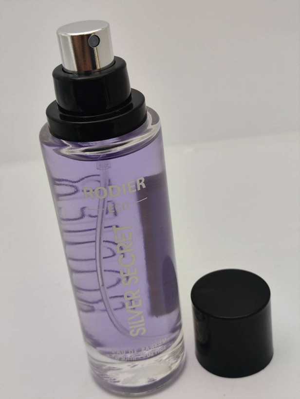عطر جیبی مردانه رودیر مدل سیلور سکرت Silver Secret حجم 30 میلی لیتر
