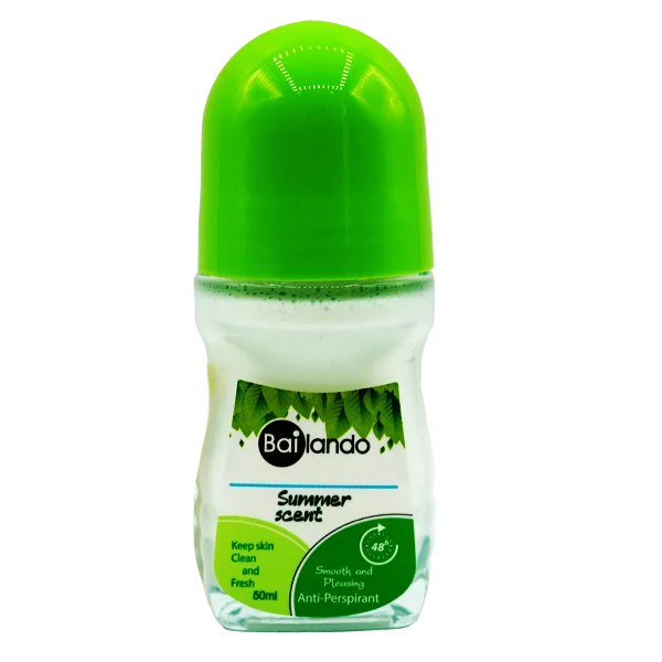 مام رول ضدتعریق بایلندو مدل سامر سنت (Summer Scent) ۵۰ میلی‌لیتر | رایحه مرکبات، برگ سبز، گل‌های تابستانی، مشک سفید و چوب سدر