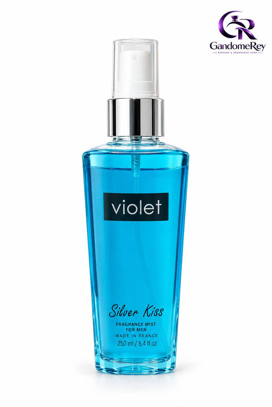 میست خوشبوکننده مردانه ویولت Violet مدل سیلور کیس Silver Kiss – حجم ۲۵۰ میلیلیتر | ساخت فرانسه | رایحه خنک و مردانه