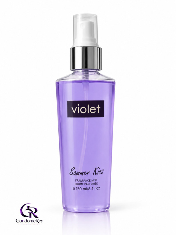 بادی اسپلش و میست خوشبوکننده زنانه ویولت Violet مدل سامر کیس Summer Kiss – حجم ۱۵۰ میلیلیتر | رایحه خنک، میوهای و گلی