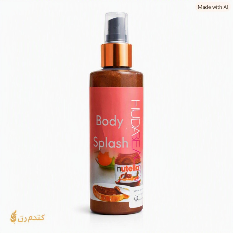 بادی اسپلش هودابیوتی HUDABEAUTY مدل نوتلا Nutella – حجم ۲۵۰ میلیلیتر | ساخت فرانسه | رایحه شیرین، شکلاتی و فندقی
